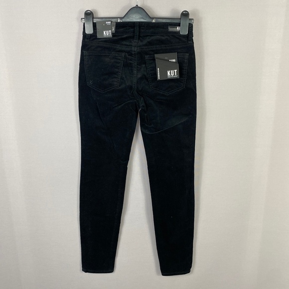 KUT FROM THE KLOTH Diana Stretch Corduroy Skinny Pants In Black Jm Size 2 - Picture 4 of 10